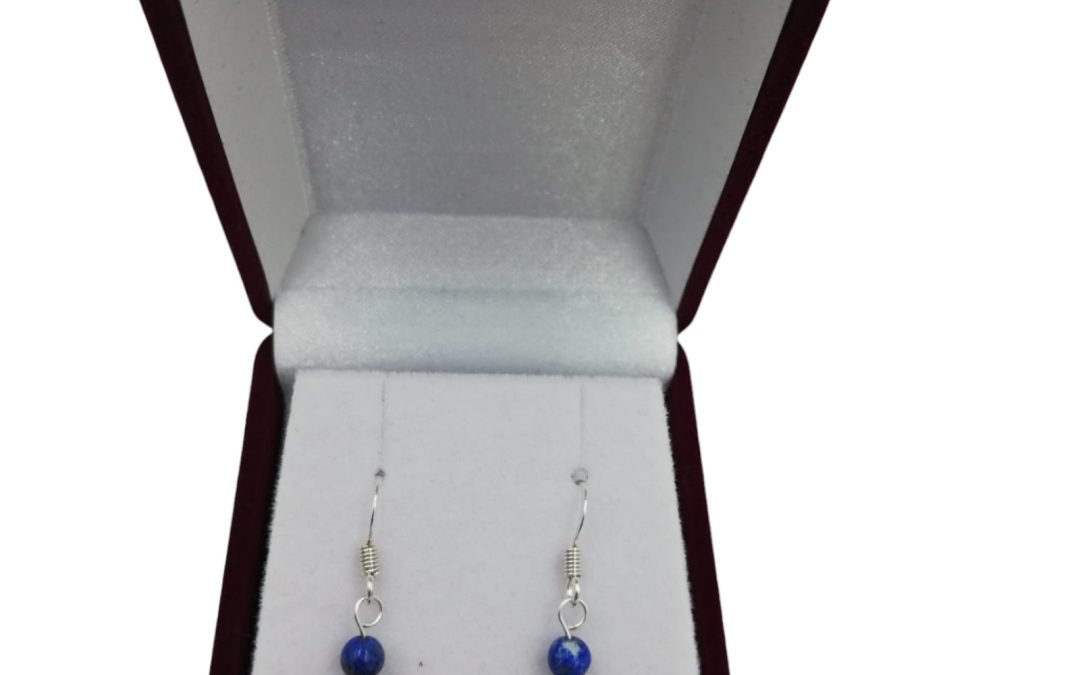 Aros plata 925 con Lapislazuli