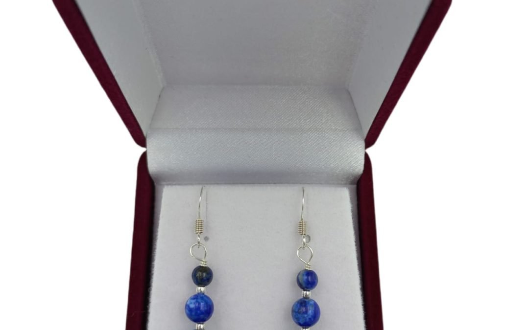 Aros plata 925 con lapislazuli