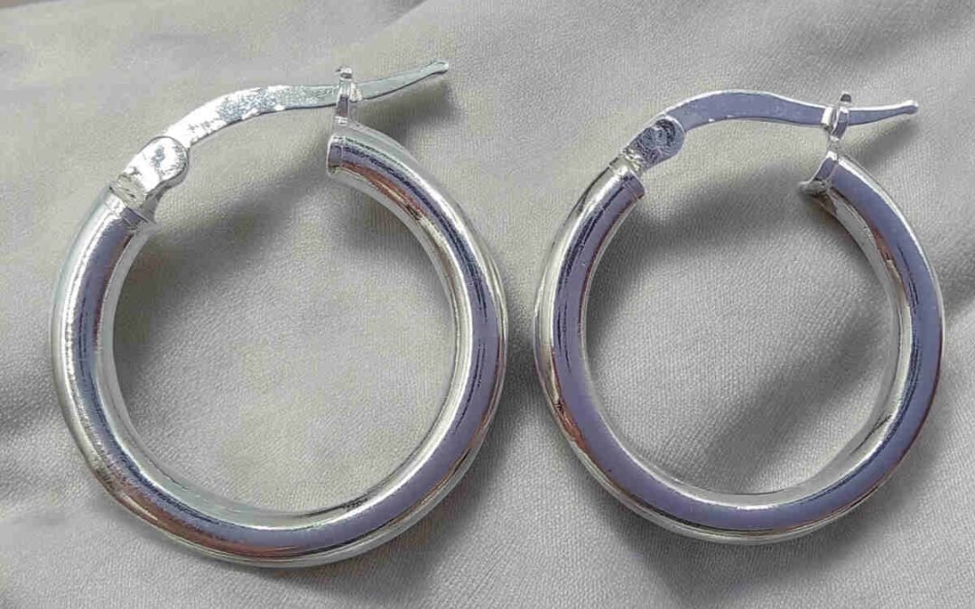 Aros argolla tubo plata 925