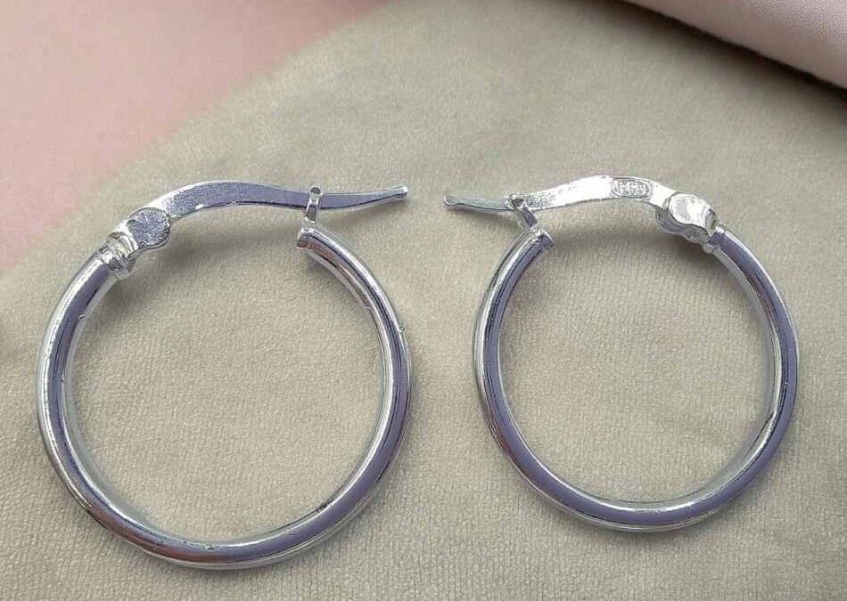 Aros argollas tubo plata 925