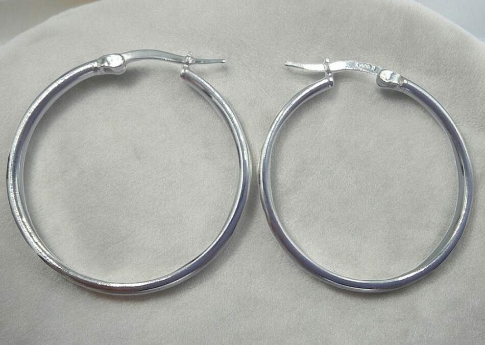 Aros Argolla, Plata 925 De 25mm