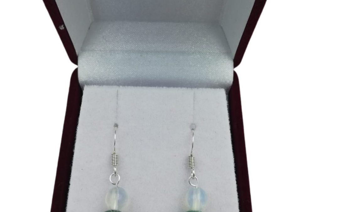 Aros Plata 925 De Fluorita Natural