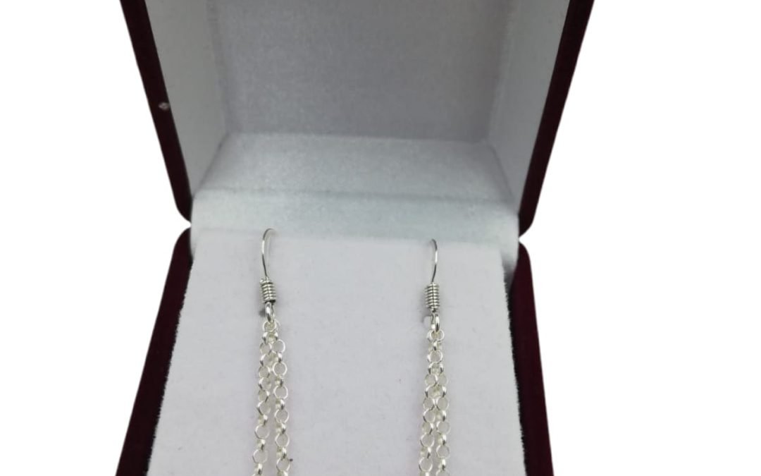 Aros Colgantes De Plata 925 con onix