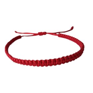 Pulsera hilo rojo (nudo plano)