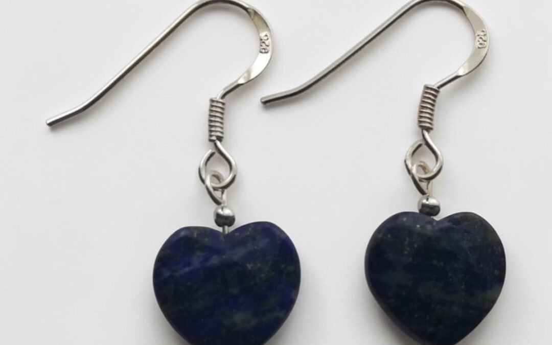 Aros lapislázuli Corazón
