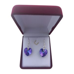 Aros Cristal Heliotrope Corazón