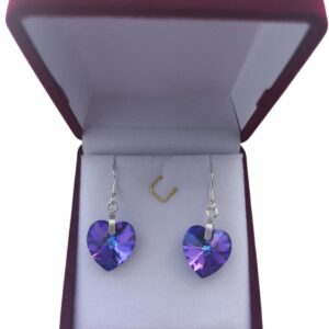Aros Cristal Heliotrope Corazón