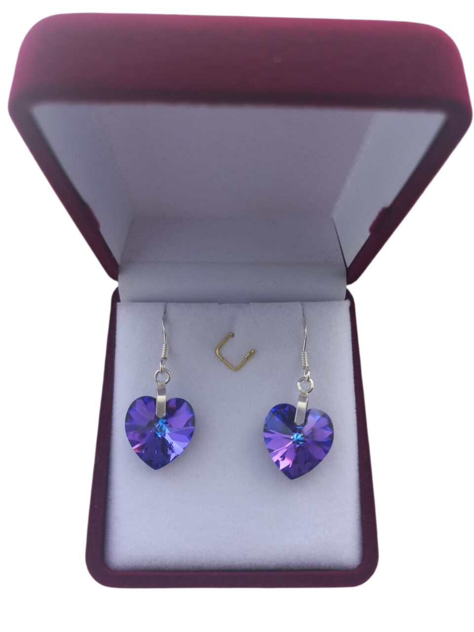 Aros Cristal Heliotrope Corazón