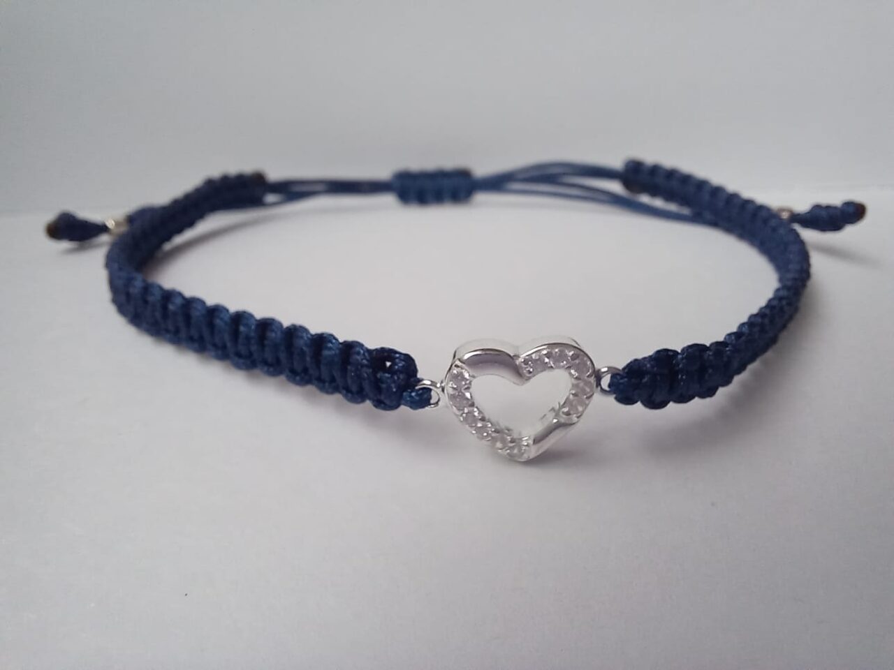 Pulsera Hilo Corazón Azul - Imagen 2